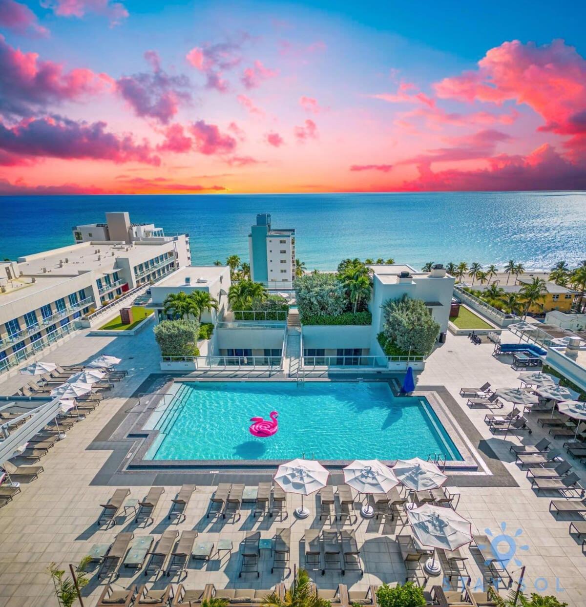 Rooftop Pool - Balcony - Hollywood Beach Broad - Walk Zewnętrze zdjęcie